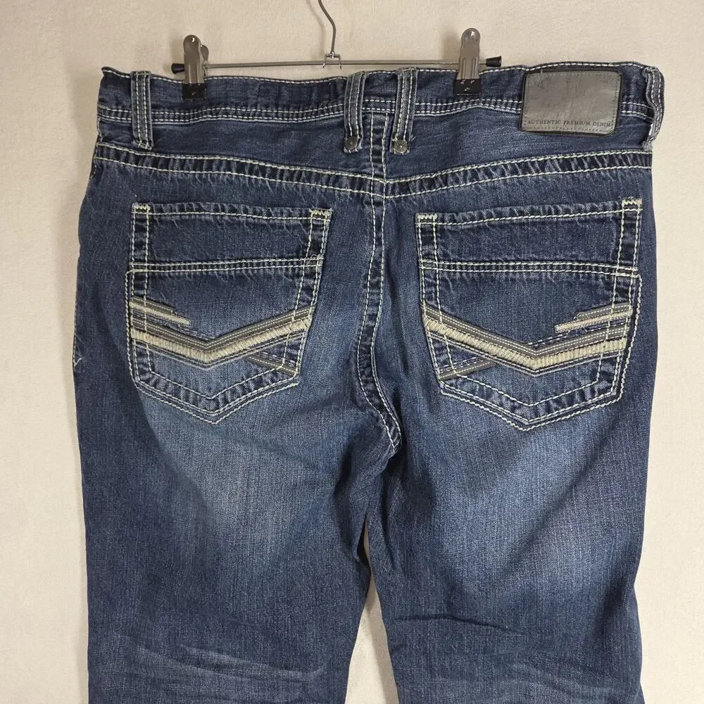 Vtg Faded Glory Mens Relaxed Fit Blue Denim Jeans Size 38x32 Cotton Y2k 2000s